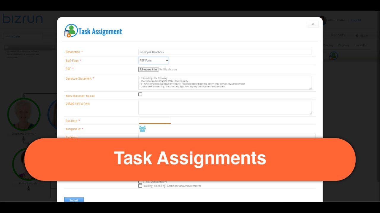 BizRun - Task Assignments