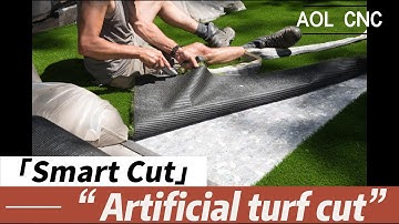 Artificial turf cutting machine