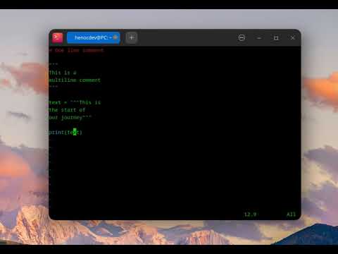 Class #003 Python commenting