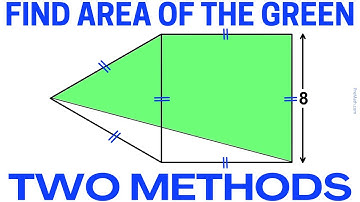 Can you find the Area of the Green Shaded Region? | 2 Simple Methods