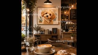 Cavapoo Puppy Wall Art Printable • Neutral Dog Portrait Print