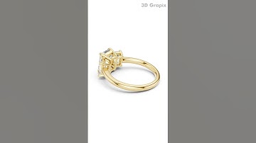 Jewellery CAD Design Rendering Ring - 024|Yellow Gold | 360° Realistic View #3dgrapix #3DRendering