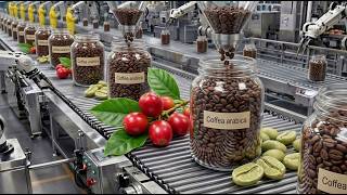 How Instant Coffee Is Made ☕ Inside Factory Making 500,000 Jars Daily