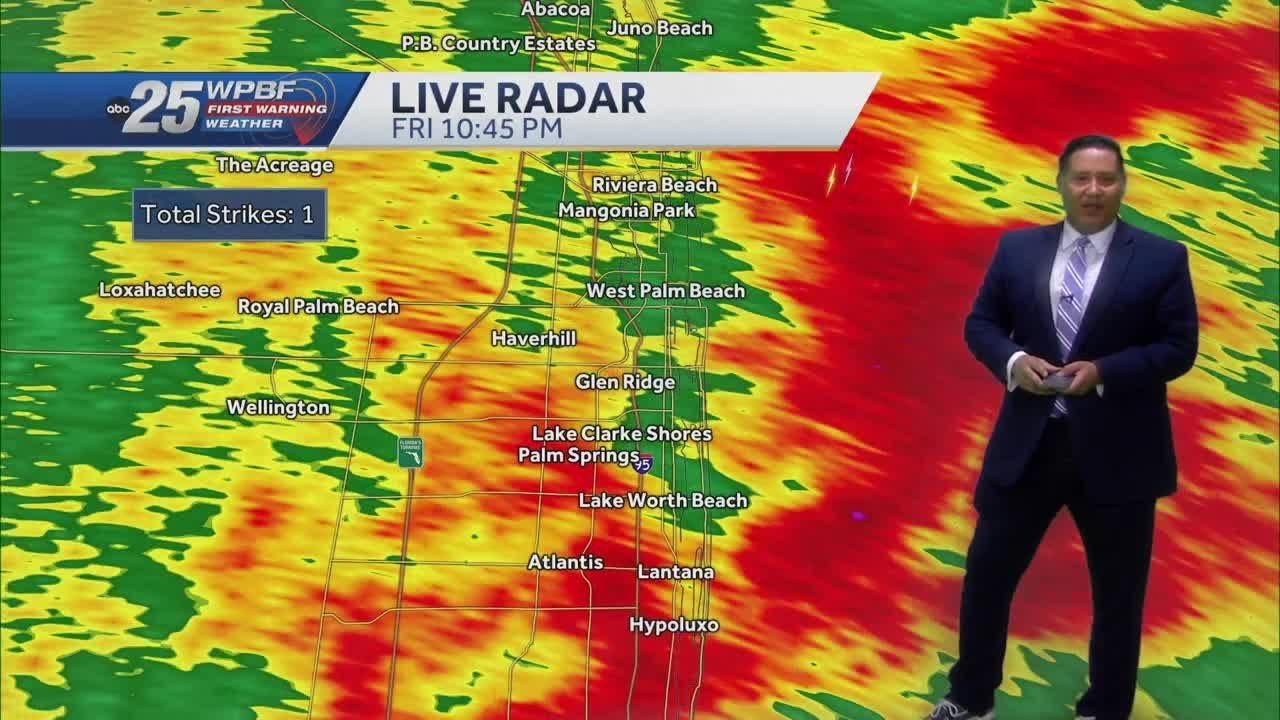 Flash Flood Warning issued for Palm Beach County until 12:15 a.m. - YouTube
