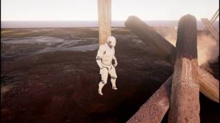 UE4 mud ground test (Mud Material,RenderTarget Interaction,ash-wood)