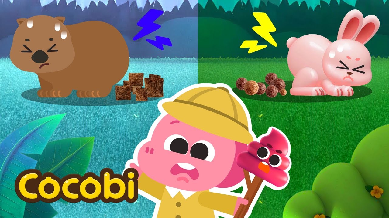 Bentuk dan Warna Pup Binatang💩 | Lagu Pup Binatang | Kids Songs | Halo Cocobi