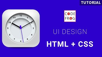 UI Design Tutorial - Analog Clock | HTML CSS Speed Coding with Source Code