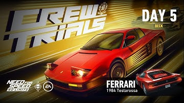 Need For Speed: No Limits | 1984 Ferrari Testarossa (Crew Trials - Day 5 | Beck) - Royals