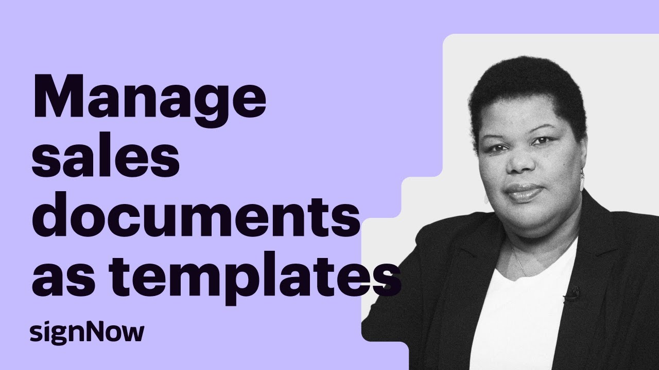 How to Sign Sales Documents Faster with Templates - YouTube