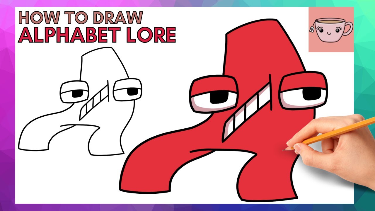 How To Draw Alphabet Lore - Letter X  Cute Easy Step By Step Drawing  Tutorial 