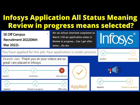 Infosys Application Status ? Review in Progress Means Selected ? What is the Actual Status Meaning ?