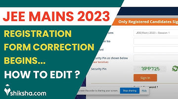 JEE Main Application Form Correction 2023 Begins