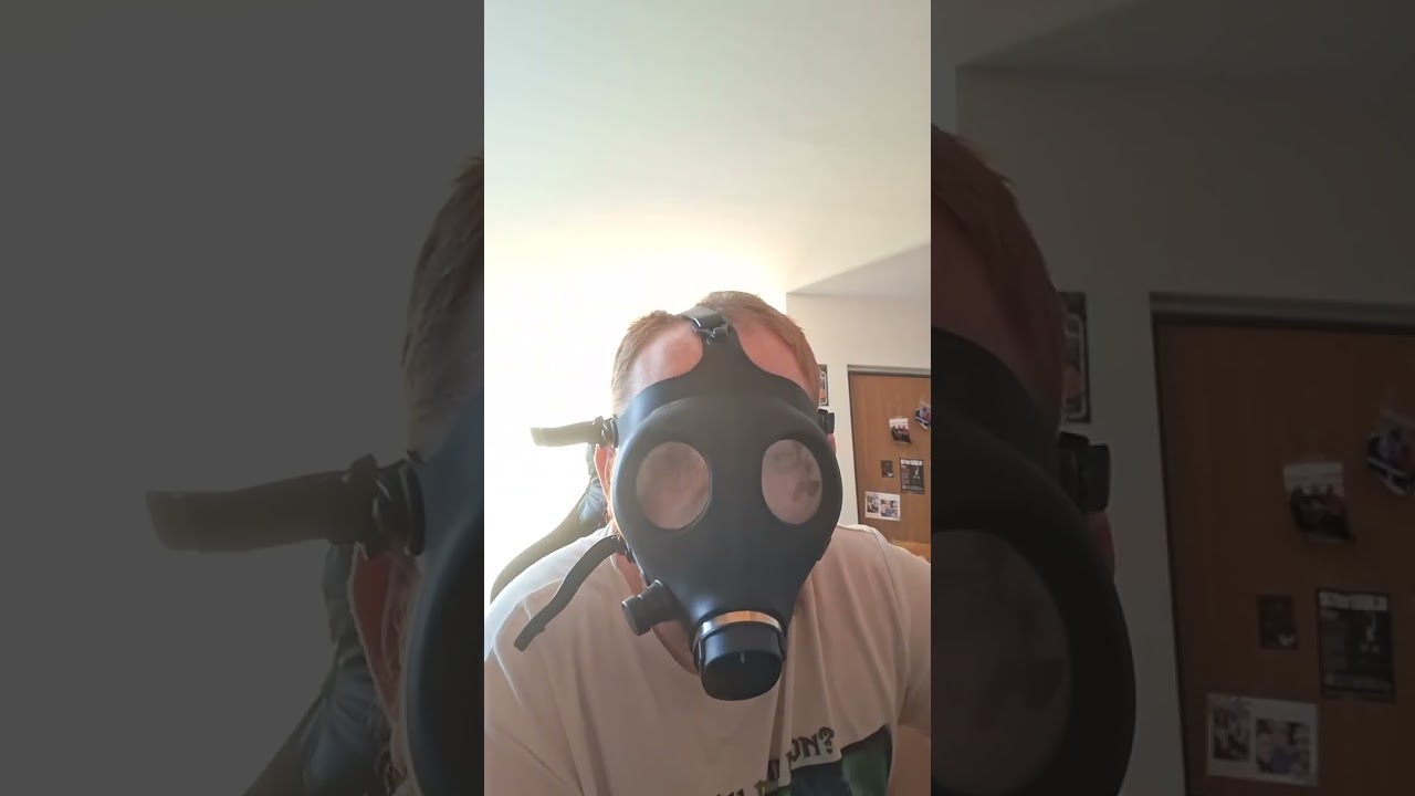 Gas mask breathing therapy ASMR and positive talk ASMR 