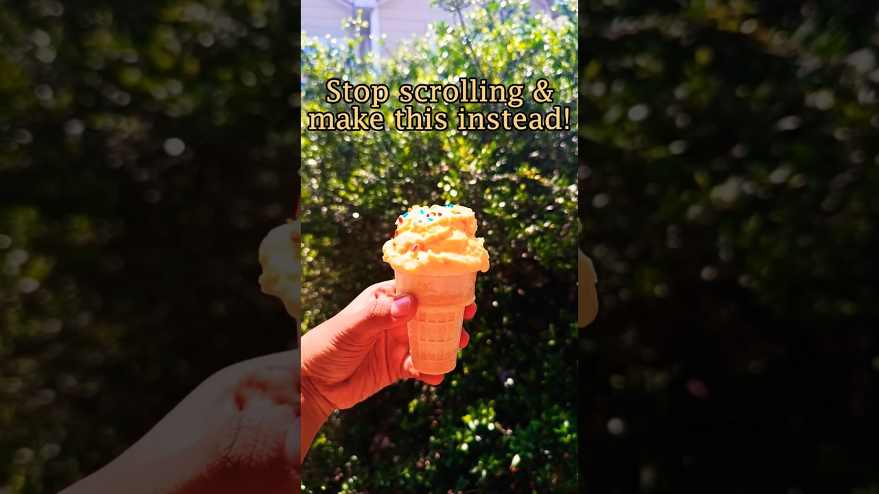 🍊 3-ingredient Orange Ice Cream – no machine, just magic! 🍦 