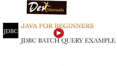 JDBC Batch Query Example