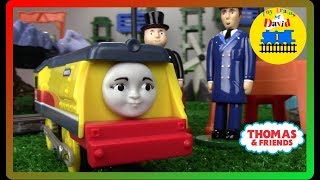 Close Call Cliff Challenge! THOMAS AND FRIENDS The Great Race Trackmaster Rebecca Toys Train @cars4David
