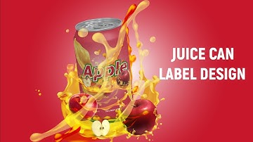Product Label Design Illustrator Tutorial - How to Juice Can Label and Package Design Logo Design