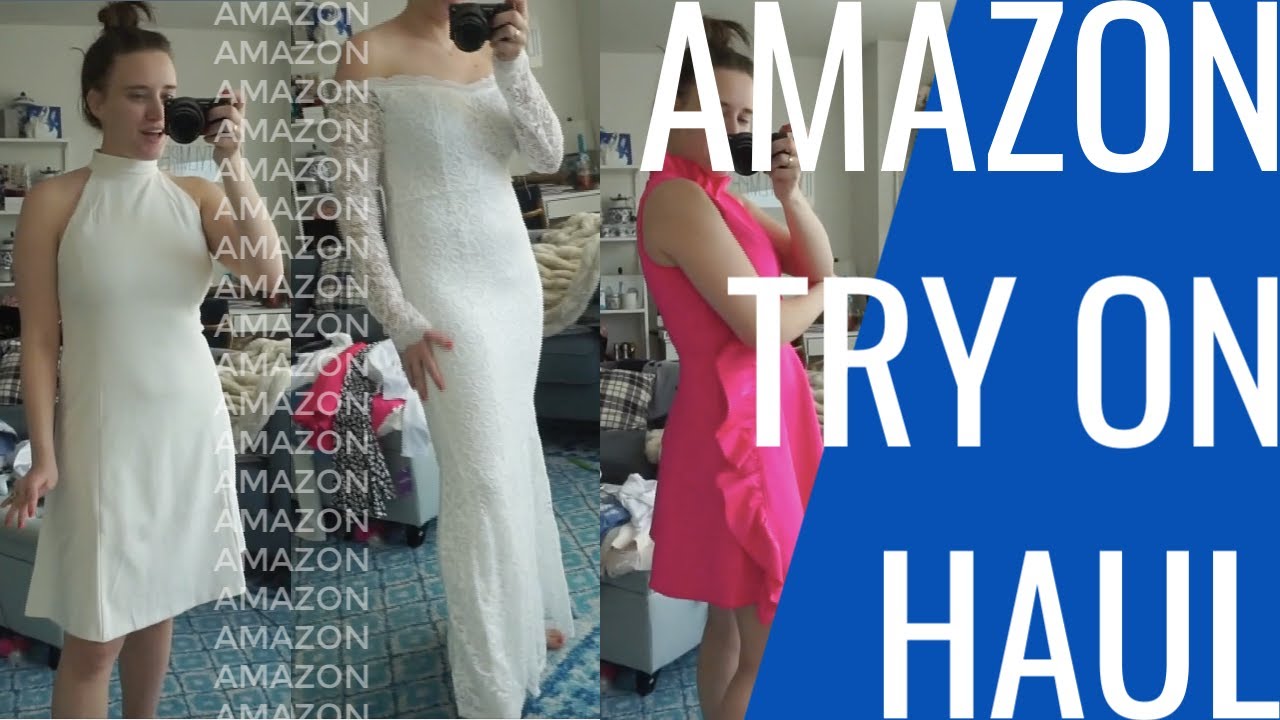 BUYING A WEDDING DRESS FROM AMAZON / Amazon Try On Haul - YouTube