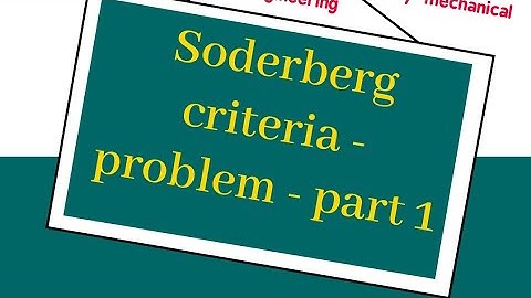 soderberg criteria problem