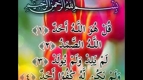 سورة الاخلاص مكررة للشيخ علي جابر