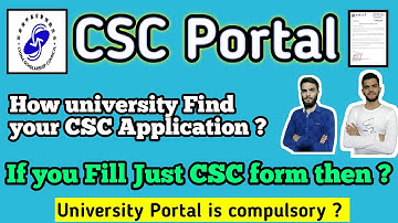 How University Find Your Online Application || CSC Portal and University Portal Find Procedure