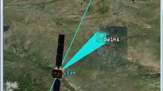 Targeting Delhi, India in a STK simulated LEO for satellite imagery | Locked view