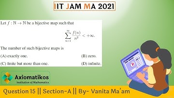 Question 15 | IIT JAM 2021| Section-A | Mathematics | By Vanita Ma