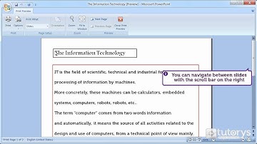 How to make a print preview with PowerPoint 2007?