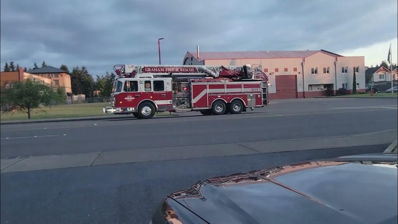 Graham fire and rescue ladder 91 YouTube