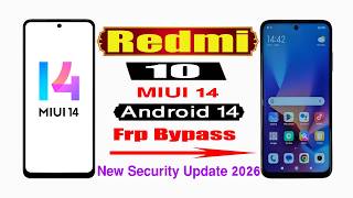 Redmi 10 Frp Bypass Miui 14 "New Update 2026" Redmi 10 (21061119ag )Google Account Bypass Without Pc