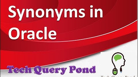Synonyms in Oracle PL SQL