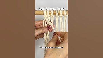 Basic Macrame Knots Series - Diagonal Double Half Hitch Knots #macrametutorial #macrameknots