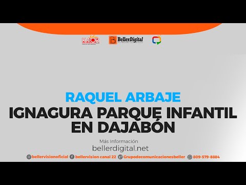 Raquel Arbaje Inauguración parque infantil Dajabón