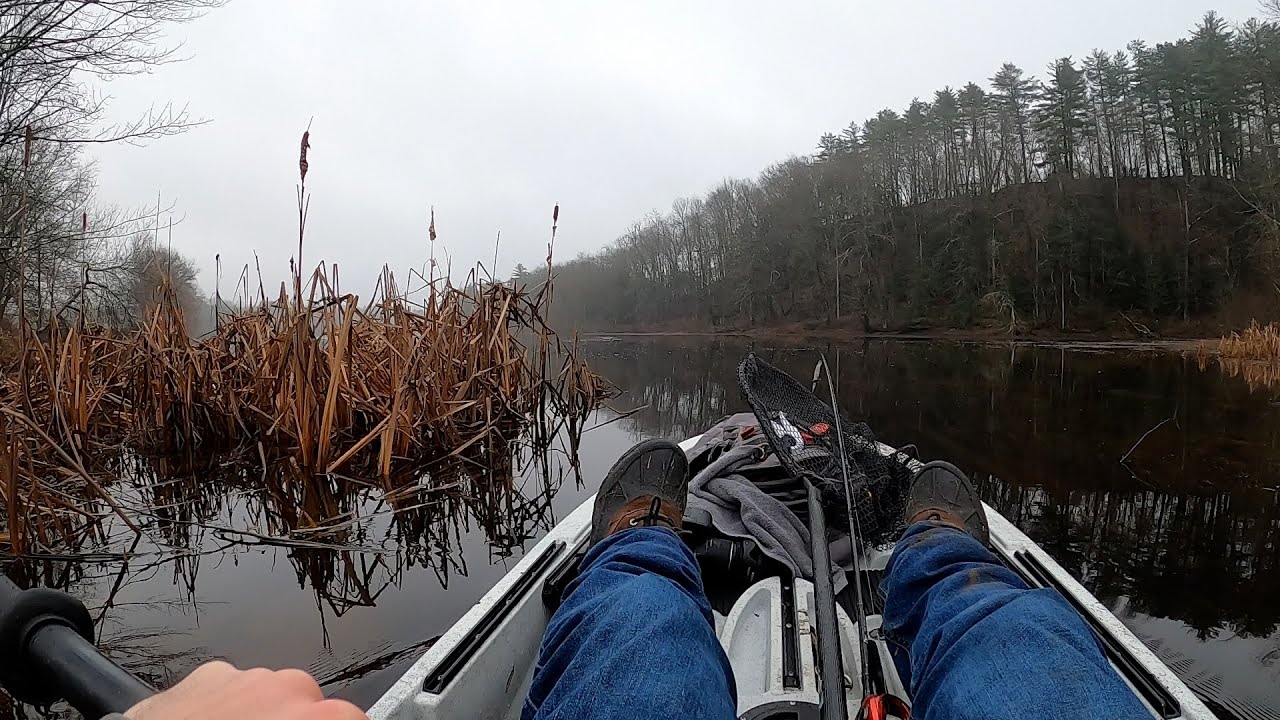 Winter Bass Kayak Fishing — Trying New ScorpionXT from 2009!