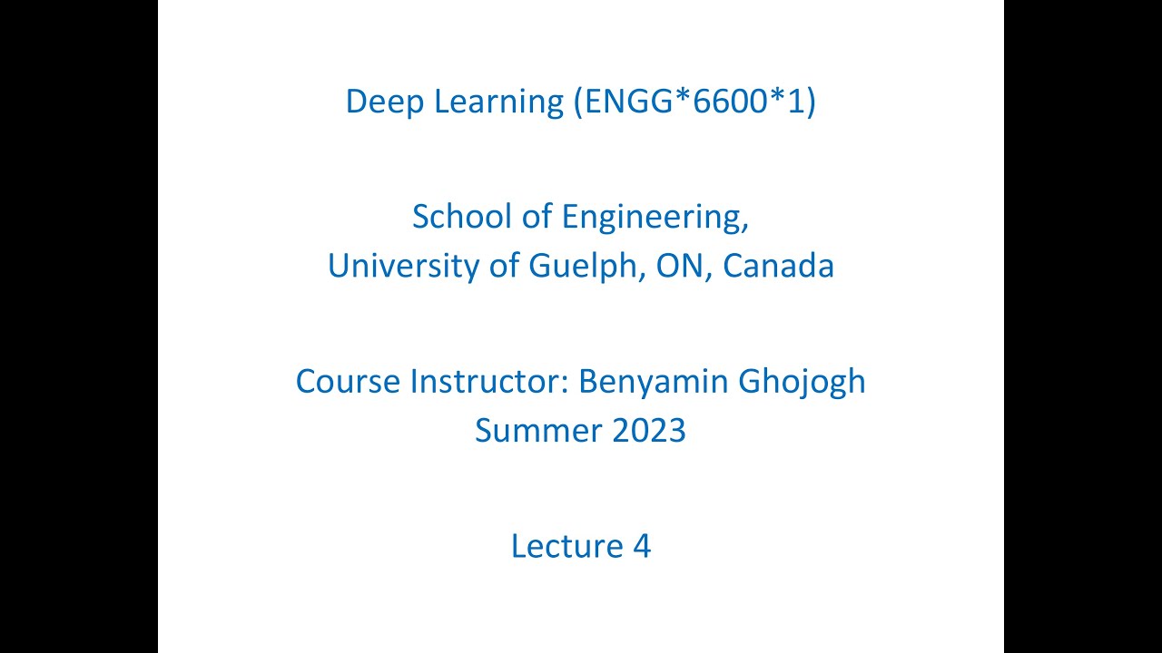 Deep Learning | S23 | Lecture 4: Backpropagation, SGD, AdaGrad, RMSProp, Adam, and PyTorch Code
