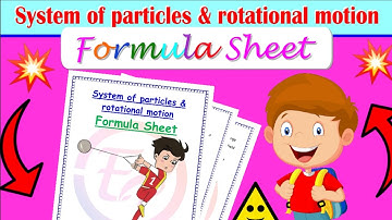 || Formula Sheet|| system of particles and rotational motion | Class 11th| ch 7| @Edustudy_point