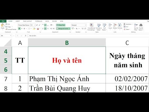 [Thủ thuật] sắp xếp họ và tên trong Microsoft Excel