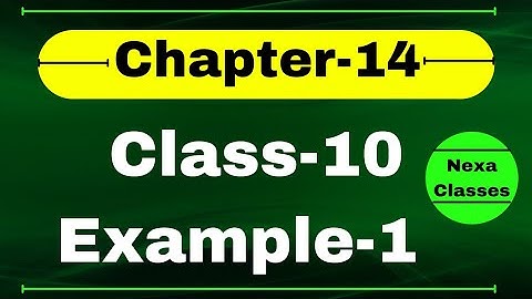 Example1 Chapter 14 Statistics Class10 || Class10 Ch 14 NCERT Example1 || Chapter14 Example1 Class10