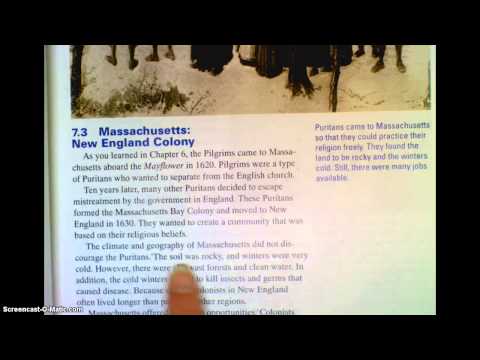 History Alive Chapter 7 Massachusetts New England Colony