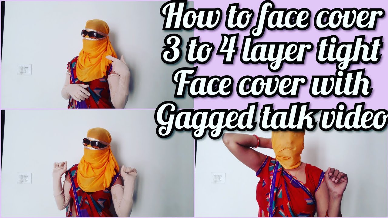 3 to4 layer dupatta face cover with long gloves/how to wear long gloves with saree/gagged talk video