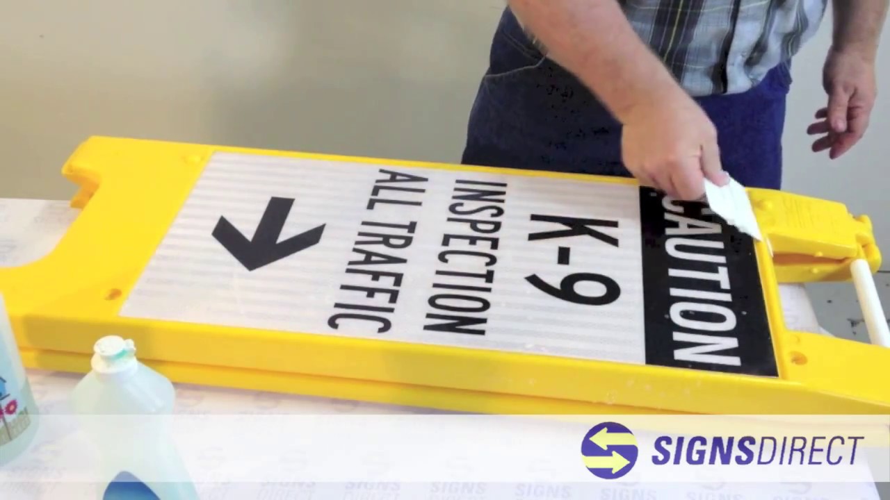 Adding vinyl graphics to Signicade A-Frame Signs or Other Polypropylene Plastic Sign Stands