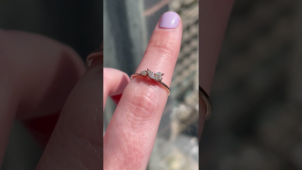Dainty Diamond Ring | Rosados Box Skye Diamond Cluster Stacking Ring