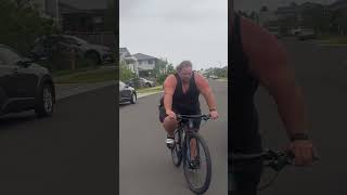 Cyclists Intense Ride Through the Neighborhood