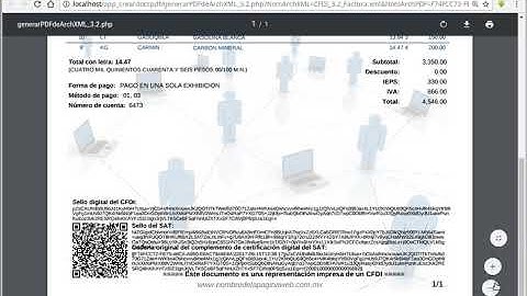 App Crear docs PDF de archivos XML de CFDIs