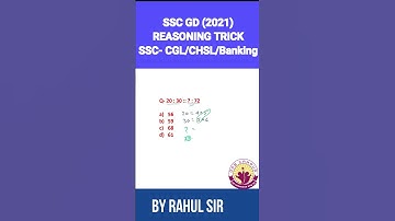 Analogy | Number Analogy reasoning class | best trick  | missing Number #ssc #shorts #trendingshorts