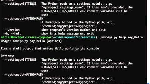 Django Screencasts - Custom Management Commands Part 3 (3/7)
