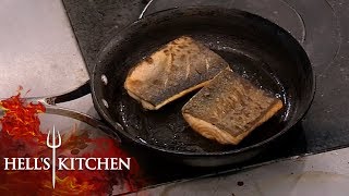 Professional Chef Has No Idea How To Cook Fish \& BURNS IT | Hell's Kitchen