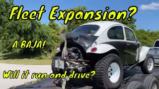 We Rescued a What? Will it run and drive? Abandoned VW Bug Baja!  1