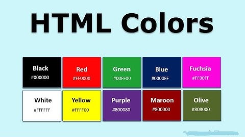 HTML Colors / Background Color / Text Color / Urdu / Hindi