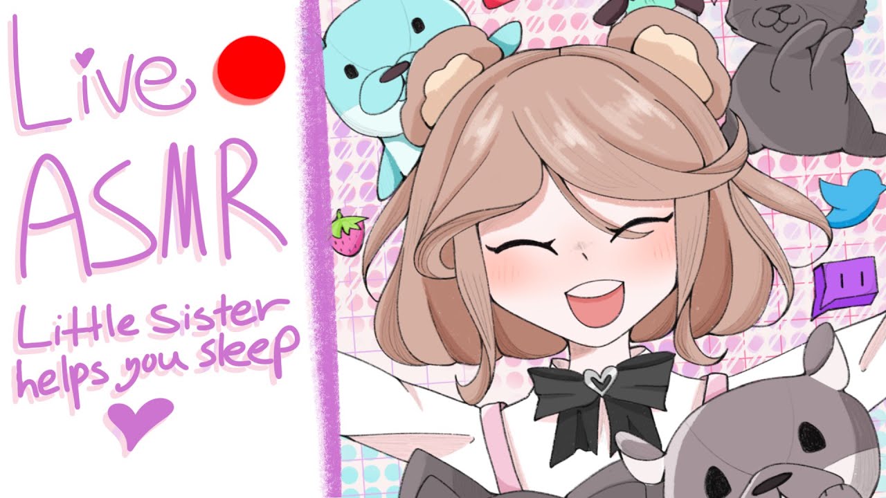 [LIVE 3DiO ASMR] cuddle with your little bear sister🧸💌 closeup whispers and strong tingles!